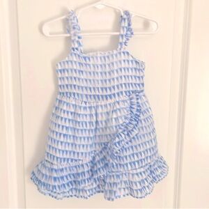 Rachel Zoe x Janie and Jack blue and white dress